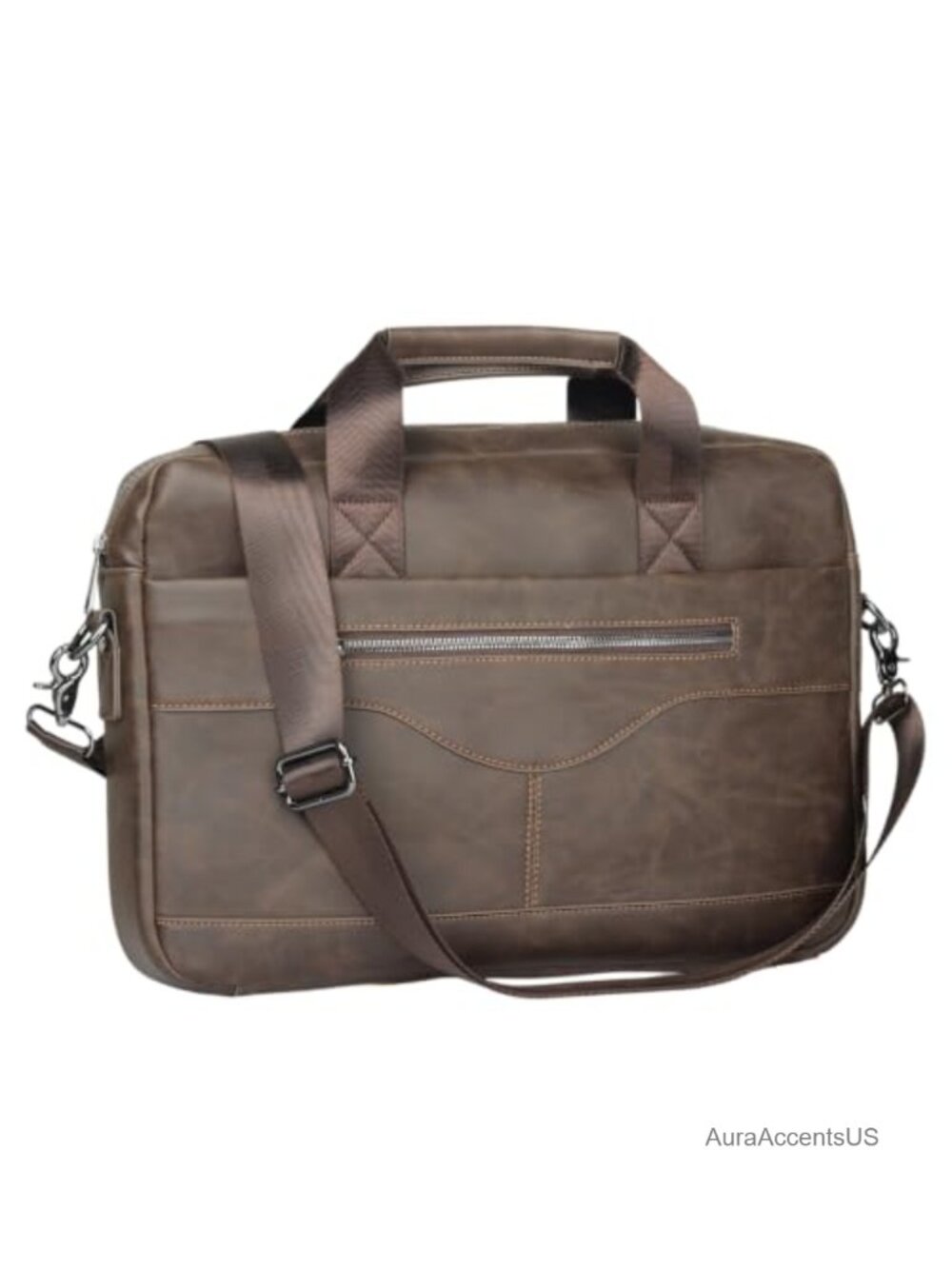 Faux Leather Laptop Messenger Bag 14" 15.6" Crossbody Briefcase Satchel